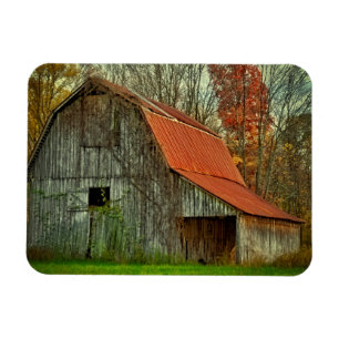 Ímã EUA, Indiana. paisagem rural, celeiro