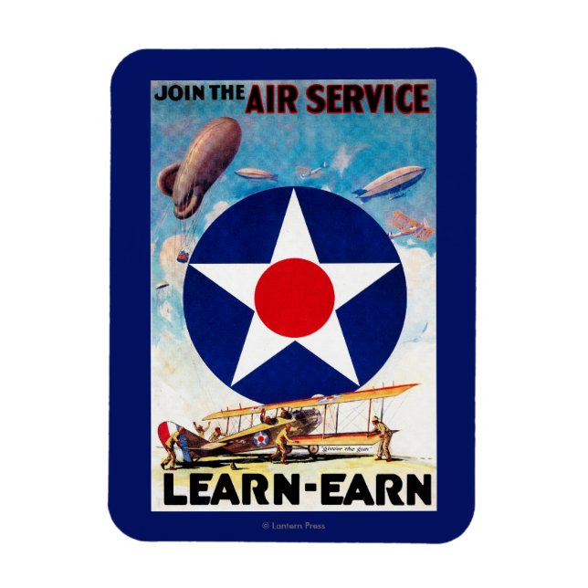 Ímã EUA - Junte-se à Air Service Learning-Earn (Vertical)