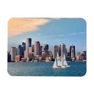 Ímã EUA, Massachusetts. Vista aérea da orla de Boston