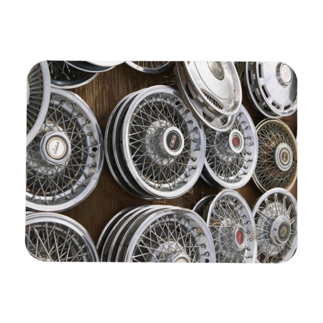 Ímã EUA, Novo México, Prewitt: Auto Hubcaps / Rt. 66 (Horizontal)