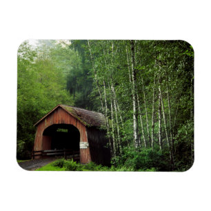 Ímã EUA, Oregon. Ponte Coberta Sobre North Fork