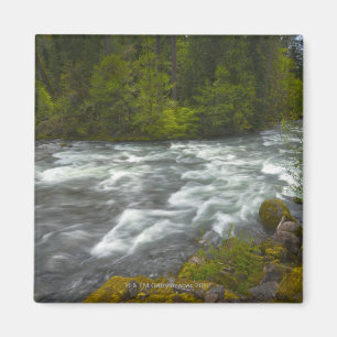 Imã EUA, Oregon, vista cénico do rio de Santiam
