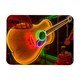 Ímã EUA, Texas, Austin. Guitarra Neon em Blackmail