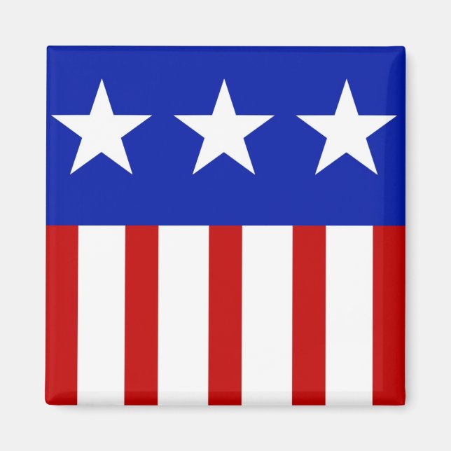 Imã EUA-Três Estrelas - Bandeira Americana (Frente)