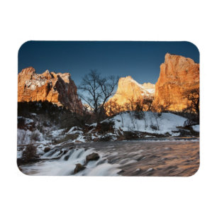 Ímã EUA, Utah, Parque Nacional Zion. Nascer do sol na 