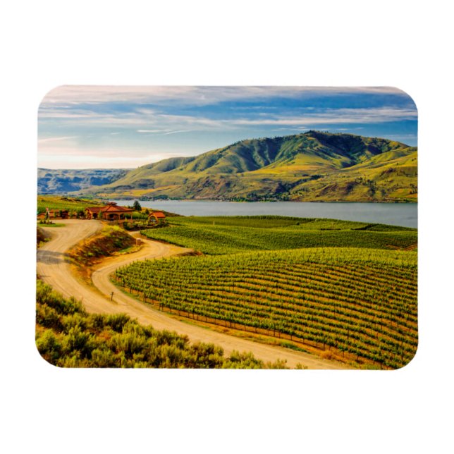 Ímã EUA, Washington, Lago Chelan. Benson Vineyards (Horizontal)