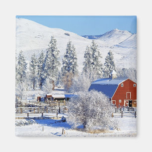 Imã EUA, Washington, Methow Valley, Celeiros em