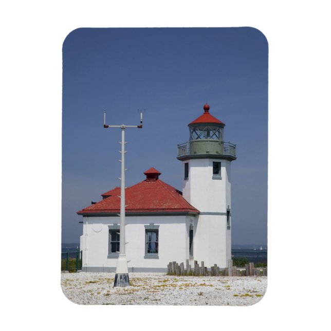 Ímã EUA, Washington, Seattle, Farol Alki Point, (Vertical)