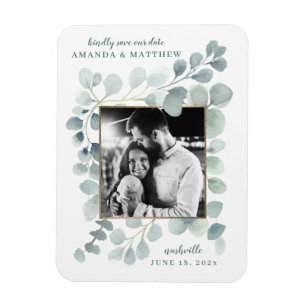 Ímã Eucalipto Verde Azul-Folhagem-Folhagem