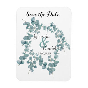 Ímã Eucalyptus Botânico Casado Salva a Data