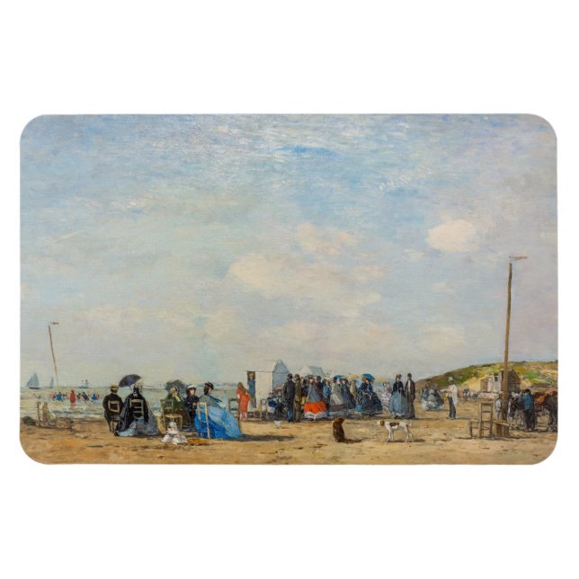 Ímã Eugene Boudin - Encontro na praia (Horizontal)