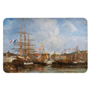 Ímã Eugene Boudin - Festival no Porto de Honfleur