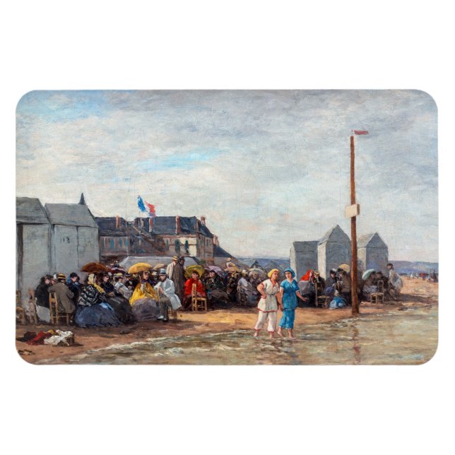 Ímã Eugene Boudin - Hora do banho em Trouville (Horizontal)