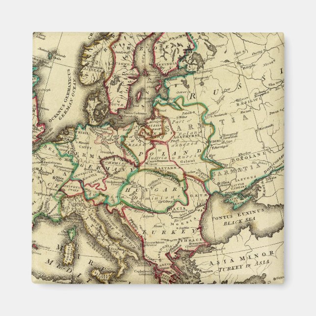 Imã Europa antiga, moderna (Frente)