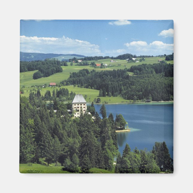 Imã Europa, Áustria, Fuschl. Castelo Schloss Fuschl (Frente)