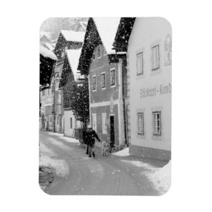 Ímã Europa, Áustria, Hallstat. Rua nevada