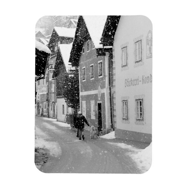Ímã Europa, Áustria, Hallstat. Rua nevada (Vertical)