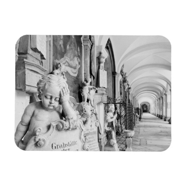 Ímã Europa, Áustria, Salzburgo. Querubim e monumento (Horizontal)