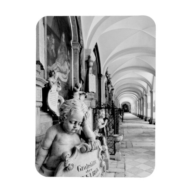 Ímã Europa, Áustria, Salzburgo. Querubim e monumento 2 (Vertical)