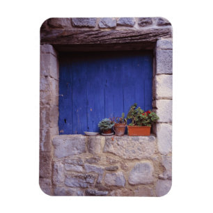 Ímã Europa, França, Cereste. Uma porta azul adiciona c