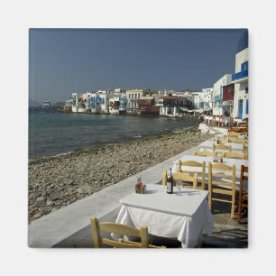 Imã Europa, Grécia, Mykonos. Vistas da beira-mar