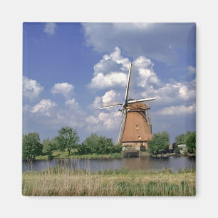 Imã Europa, Holanda, Kinerdijk. Um moinho de vento fic