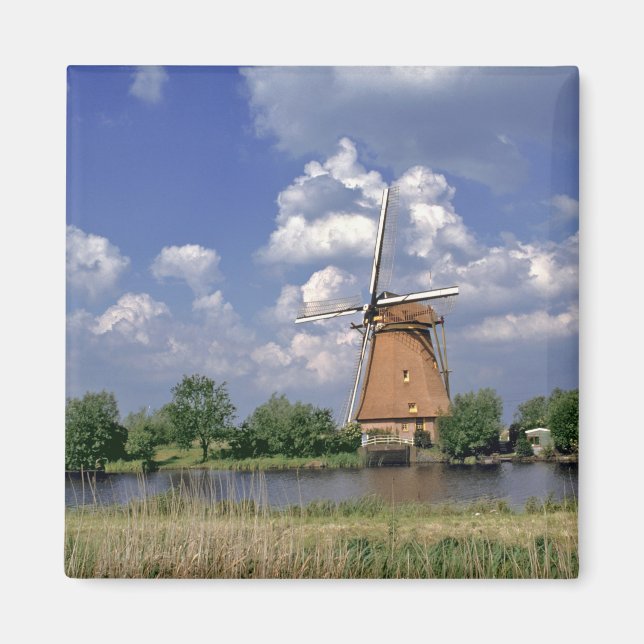 Imã Europa, Holanda, Kinerdijk. Um moinho de vento fic (Frente)