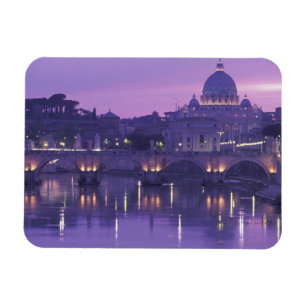 Ímã Europa, Itália, Roma. Rua, Peter e Ponte Sant