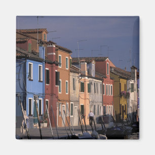 Imã Europa, Itália, Veneza. Casas multicoloridas