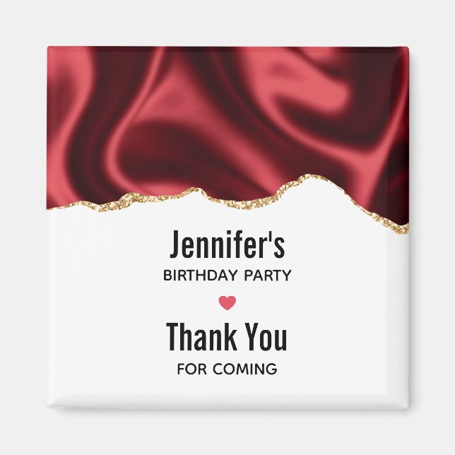 Imã Evento de Design Abstrato de Satin de Wavy Glam Ve (Frente)