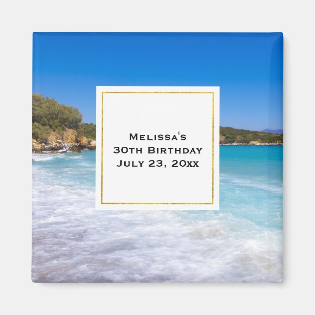 Imã Evento de Paraíso nas Ilhas Tropicais de Praia Exó (Frente)