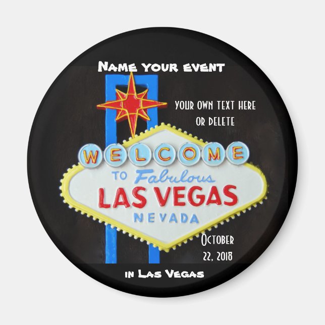 Imã Evento Personalizado de Las Vegas (Frente)