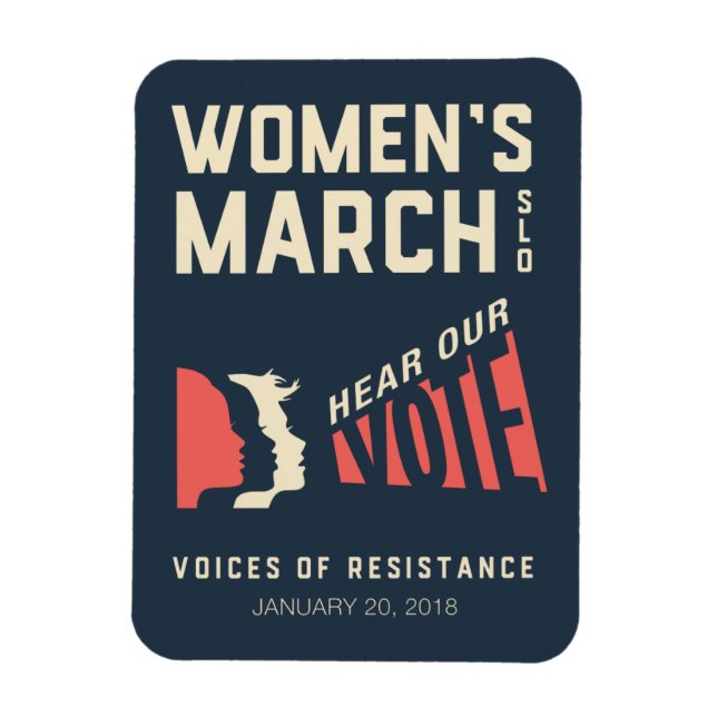 Ímã Evento SLO de Janeiro de Marcha das Mulheres (Vertical)