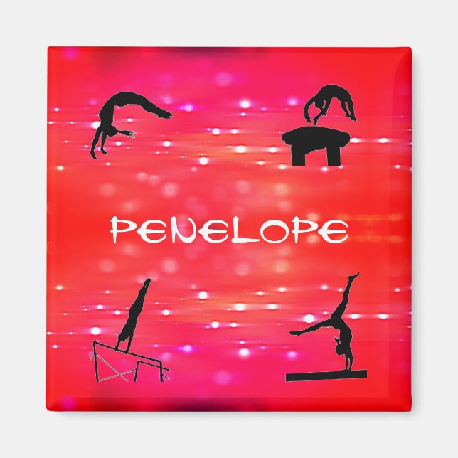 Imã Eventos de ginástica Meninas Personalizadas (Frente)