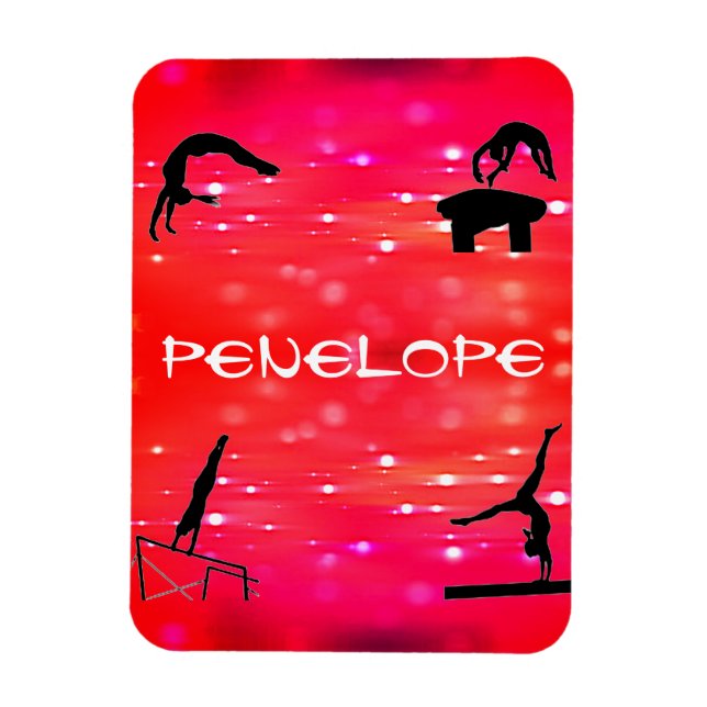 Ímã Eventos de ginástica Meninas Personalizadas (Vertical)