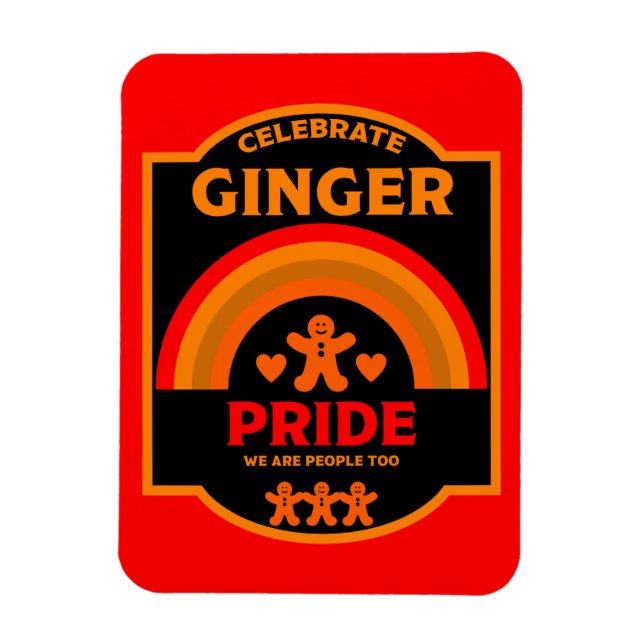 Ímã Eventos do Dia do Orgulho Ginger no Mês (Vertical)