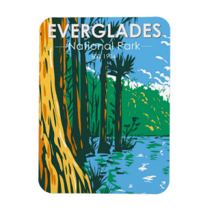 Ímã Everglades National Park Florida Vintage