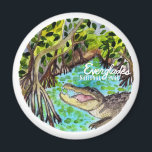 Imã Everglades National Park Watercolor<br><div class="desc">Veja esta ilustração maravilhosa de aquarela do Parque Nacional Everglades e prepare-se para algumas aventuras! Veja meu compro por mais designs também!</div>