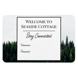 Ímã Evergreen Trees Airbnb Vacation Rental Wifi Magnet