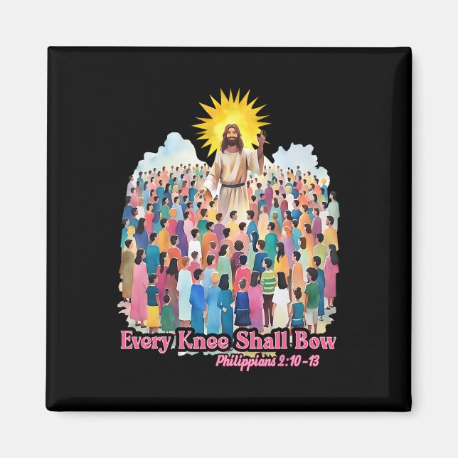 Imã Every Knee Shall Bow Christian Easter Day  (Frente)