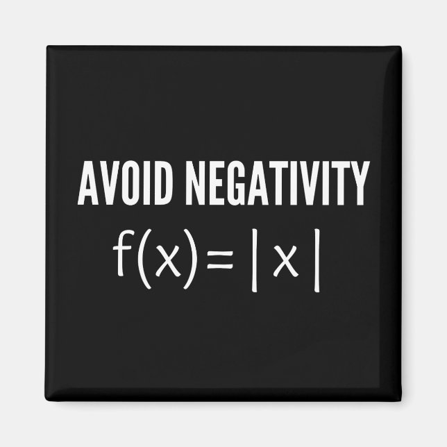 Imã evitar equação matemática negativa (Frente)
