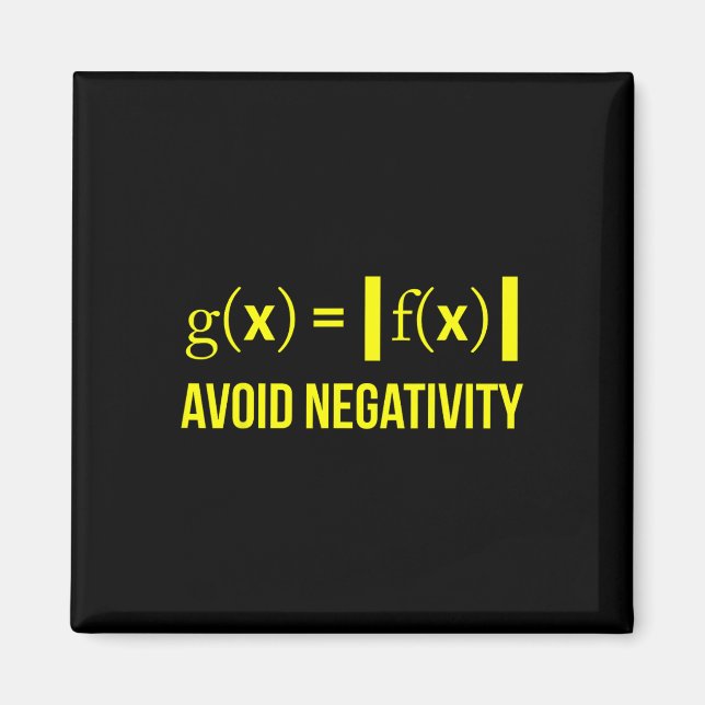 Imã Evite a Negatividade Matemático Nerd Geek Estudant (Frente)