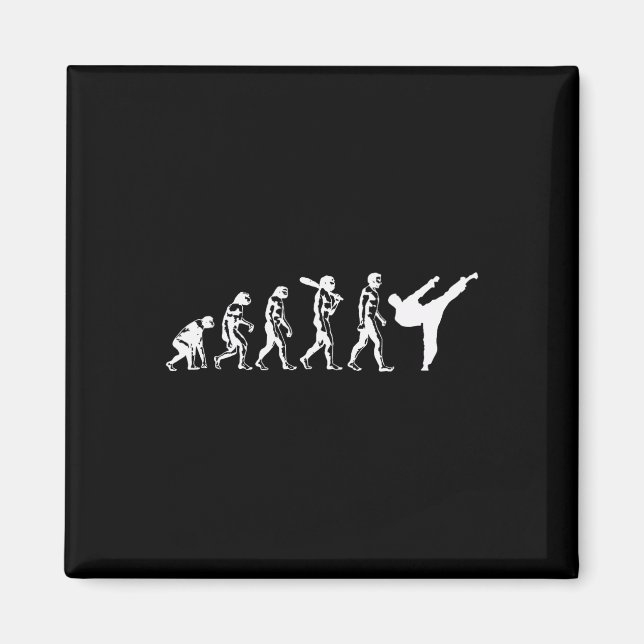 Imã Evolução das Artes Marciais de Karate Kickboxing T (Frente)