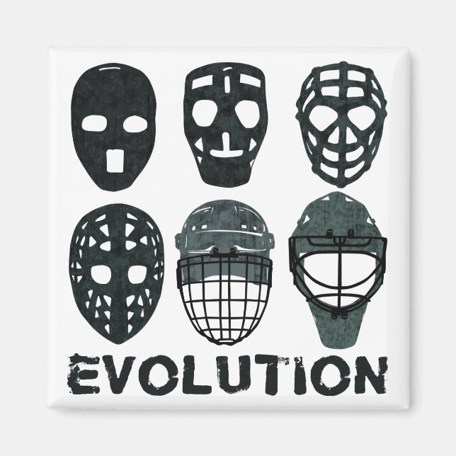 Imã Evolução de Máscara de Hockey Goalie (Frente)