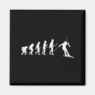 Imã Evolução do esquiador - amante de esportes de inve