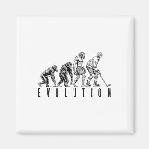 Imã Evolução do Jogador de Hóquei no Gelo Homem Macaco