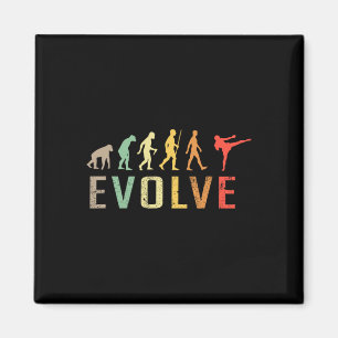 Imã Evolução do Kickboxing Muay-thai Vintage Desenho E