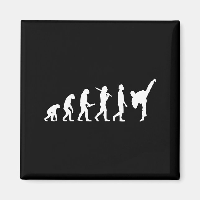 Imã Evolução engraçada de Karate Taekwondo - Karateca (Frente)