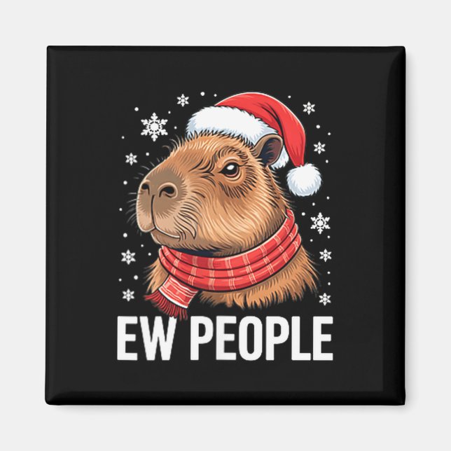 Imã Ew Pessoas Capivara Natal Divertido Introvertido F (Frente)