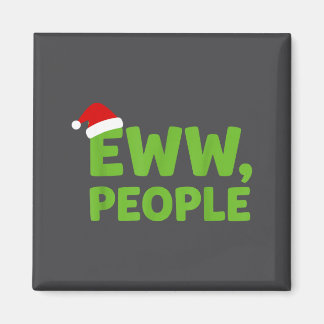 Imã Eww People Santa Hat Funny Christmas Men Women 